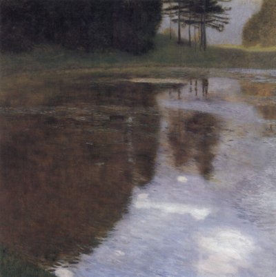 Stiller Weiher im Schlosspark von Kammer von Gustav Klimt